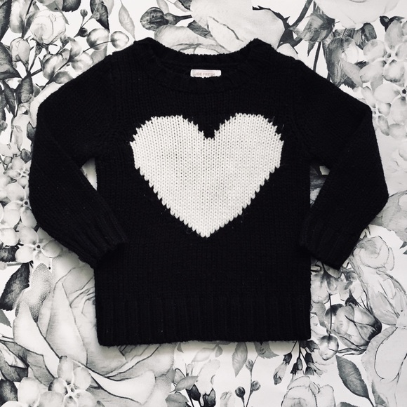Other - B&W Heart Sweater